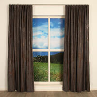 Dit overgordijn is in de basis een grof geweven doek met daar overheen een metallic opdruk. De achterkant is onbedrukt.